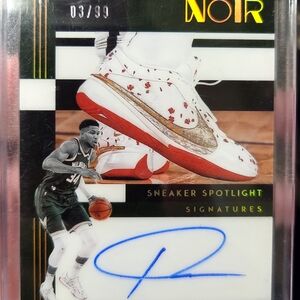 2024-25 Panini Noir Giannis Antetokounmpo #SS-GAN Sneaker Spotlight 03/99 AUTO